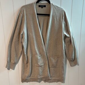 3 FOR $30!! Bundle! Chloe & Jasmine tan long open cardigan front pockets XL